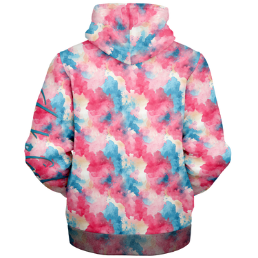 Chokefish™ Microfleece Zip-Up Hoodie Acid-Wash Colors-001B